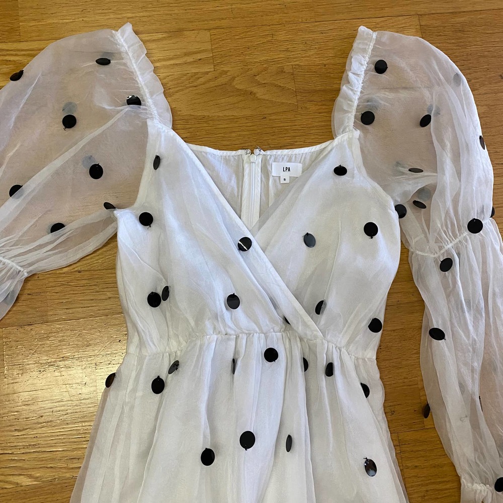 LPA Francisia Seqin Balloon Sleeve Wedding Coquette Bachelorette Prom Mi… - Picture 6 of 10